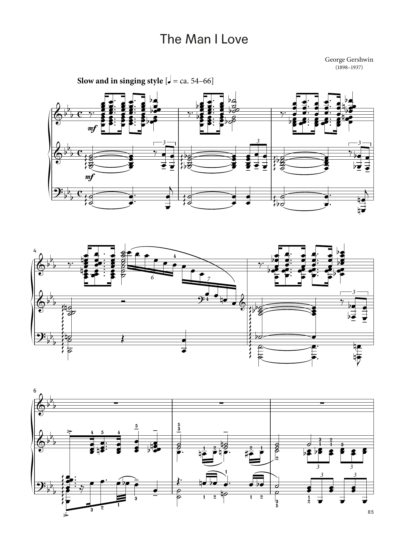 Product picture to: The Man I Love (LCME Piano 2018 Grade 8 List C)