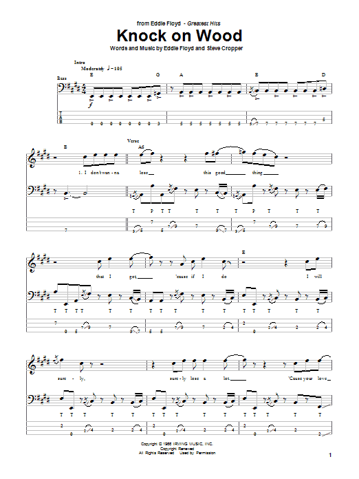 Produktgalerie: Seite 1 von 1 Knock On Wood, Eddie Floyd, E-Bass