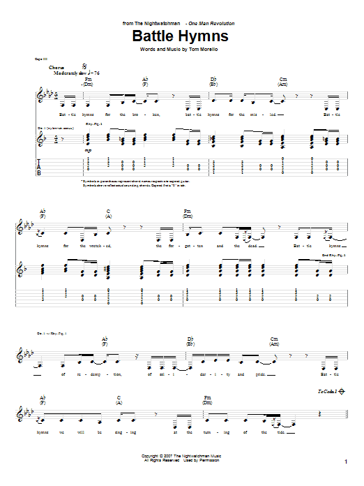Product gallery: Page 1 of 1 Battle Hymns, The Nightwatchman