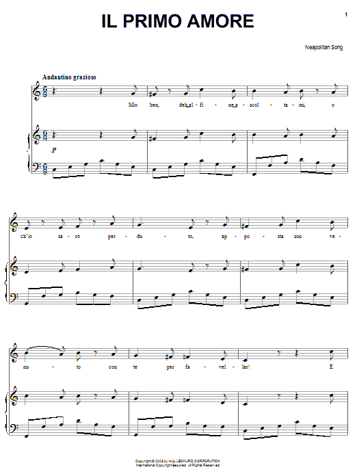 Product picture to:  Il primo amore - Neapolitan Song