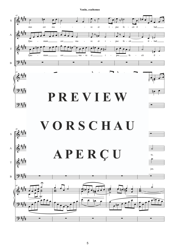 Produktgalerie: Seite 6 von 11 Venite, exsultemus Psalm 95, , Gemischter Chor und Orgel