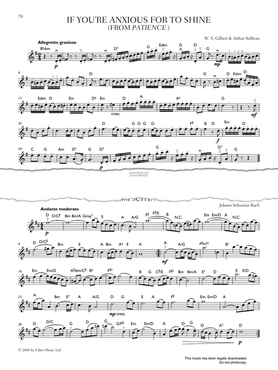 Produktgalerie: Seite 1 von 1 If You're Anxious For To Shine (from 'Patience'), Arthur S. Sullivan, Violine