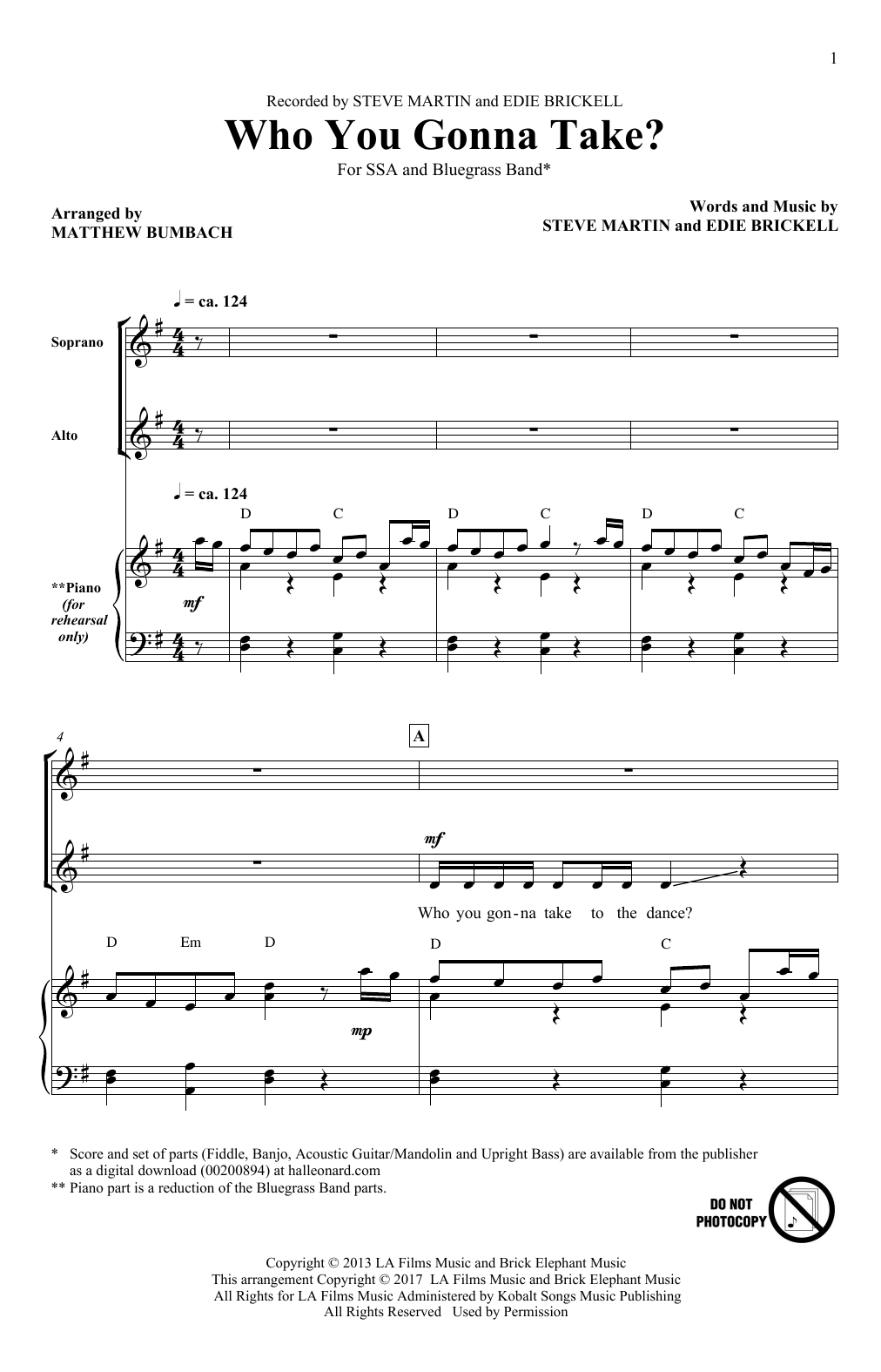Produktgalerie: Seite 1 von 1 Who You Gonna Take?, Matthew Bumbach, Chor