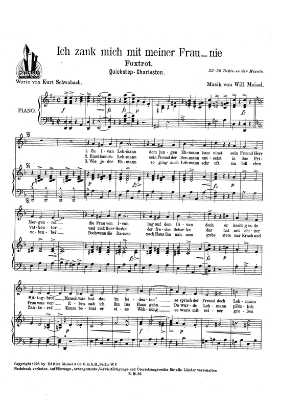 Produktbild zu: Ich zank mich mit meiner Frau - nieQuickstep