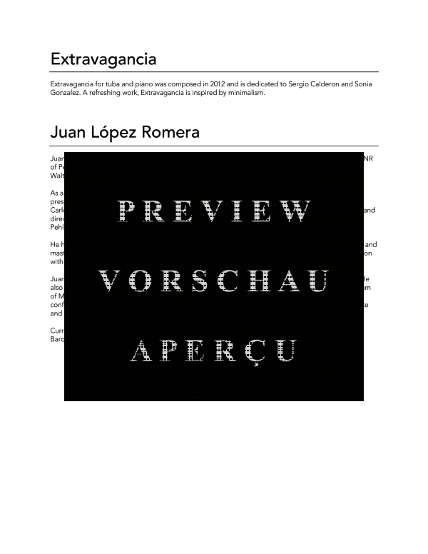 Product gallery: Page 4 of 11 Extravagancia, , (tuba and piano)