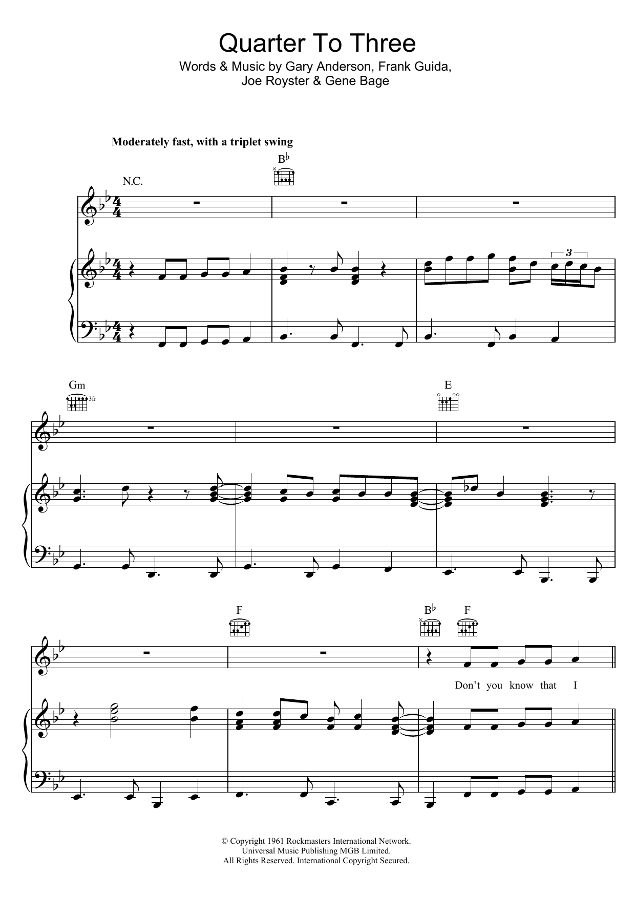 Produktgalerie: Seite 1 von 1 Quarter To Three, Bill Wyman, Gesang, Gitarre, Klavier