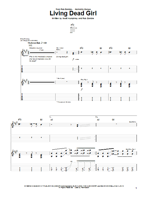 Produktgalerie: Seite 1 von 1 Living Dead Girl, Rob Zombie, Gitarre