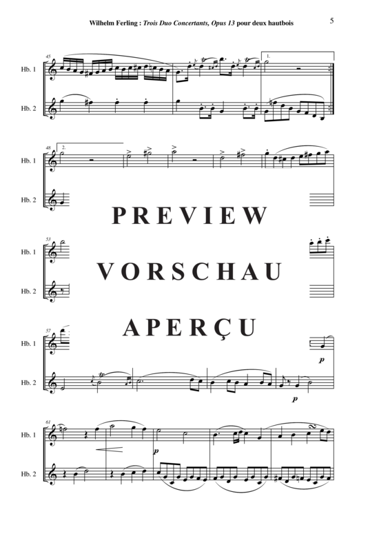 Product gallery: Page 6 of 21 Three Duos Concertants, Opus 13 , , (Oboe duet)