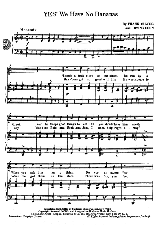 Produktbild zu: Yes we have no Bananas  Billy Jones or Benny Goodmann 