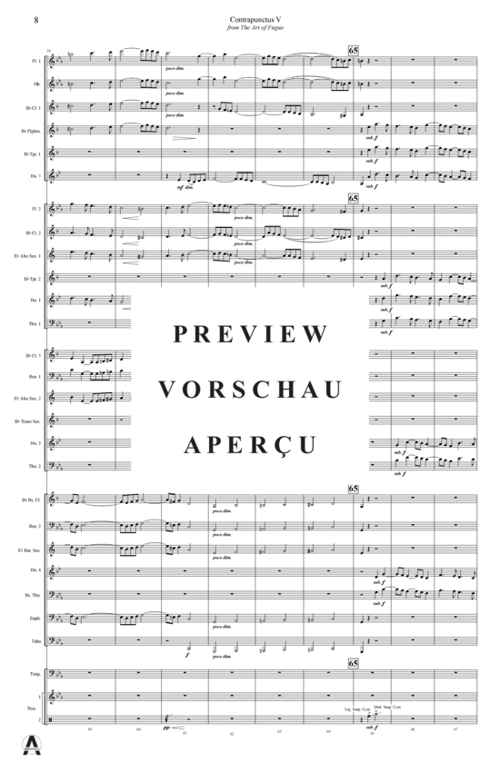 Produktgalerie: Seite 11 von 14 Contrapunctus 5 aus Kunst der Fuge , , (Concert Band)