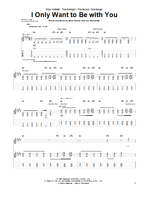 Produktgalerie: Seite 1 von 1 I Only Want To Be With You, Volbeat, Gitarre