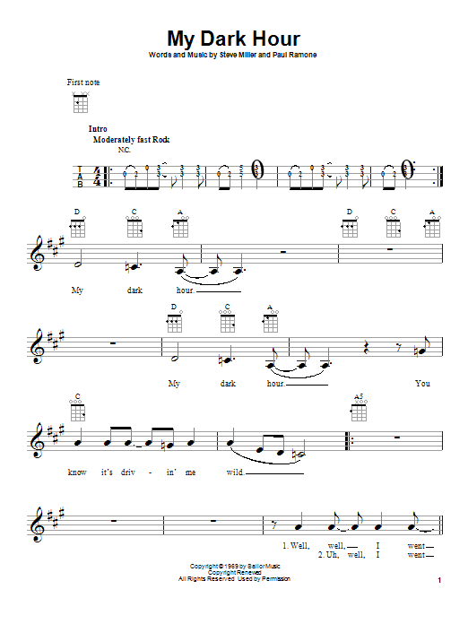 Product gallery: Page 1 of 1 My Dark Hour, Steve Miller Band