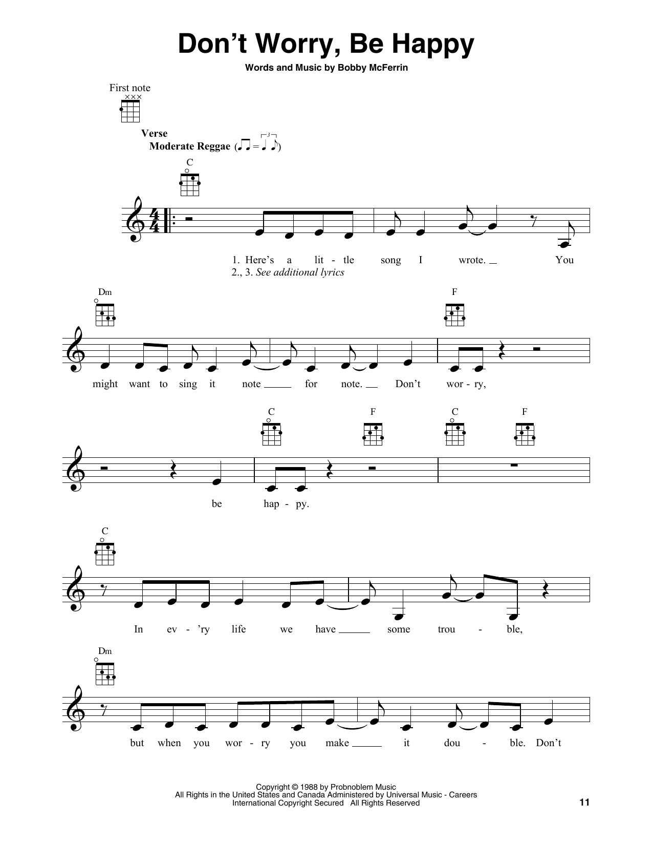 Produktgalerie: Seite 1 von 1 Don't Worry, Be Happy, Bobby McFerrin, Banjo