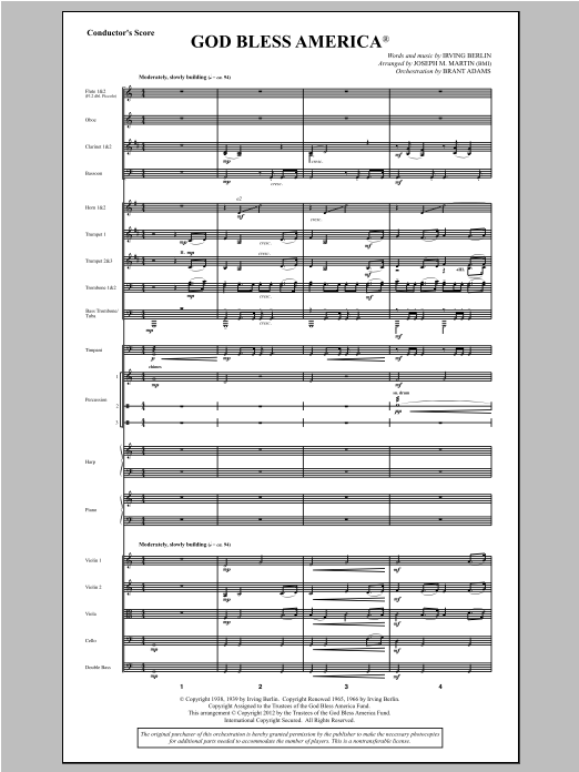 Produktbild zu:  God Bless America - Score - Joseph Martin