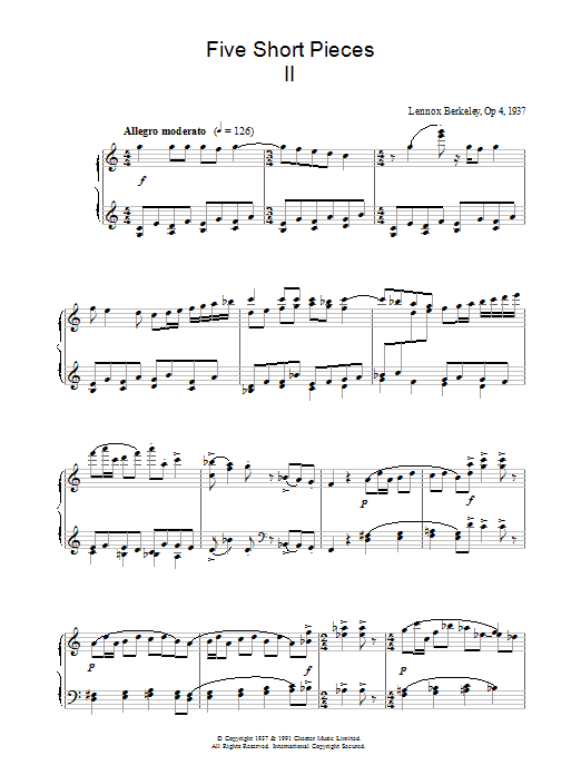 Product picture to: Five Short Pieces, No. 2, Op. 4