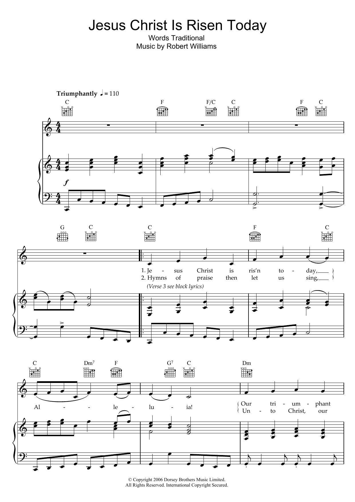 Produktgalerie: Seite 1 von 1 Jesus Christ Is Risen Today, Traditional, Gesang, Gitarre, Klavier