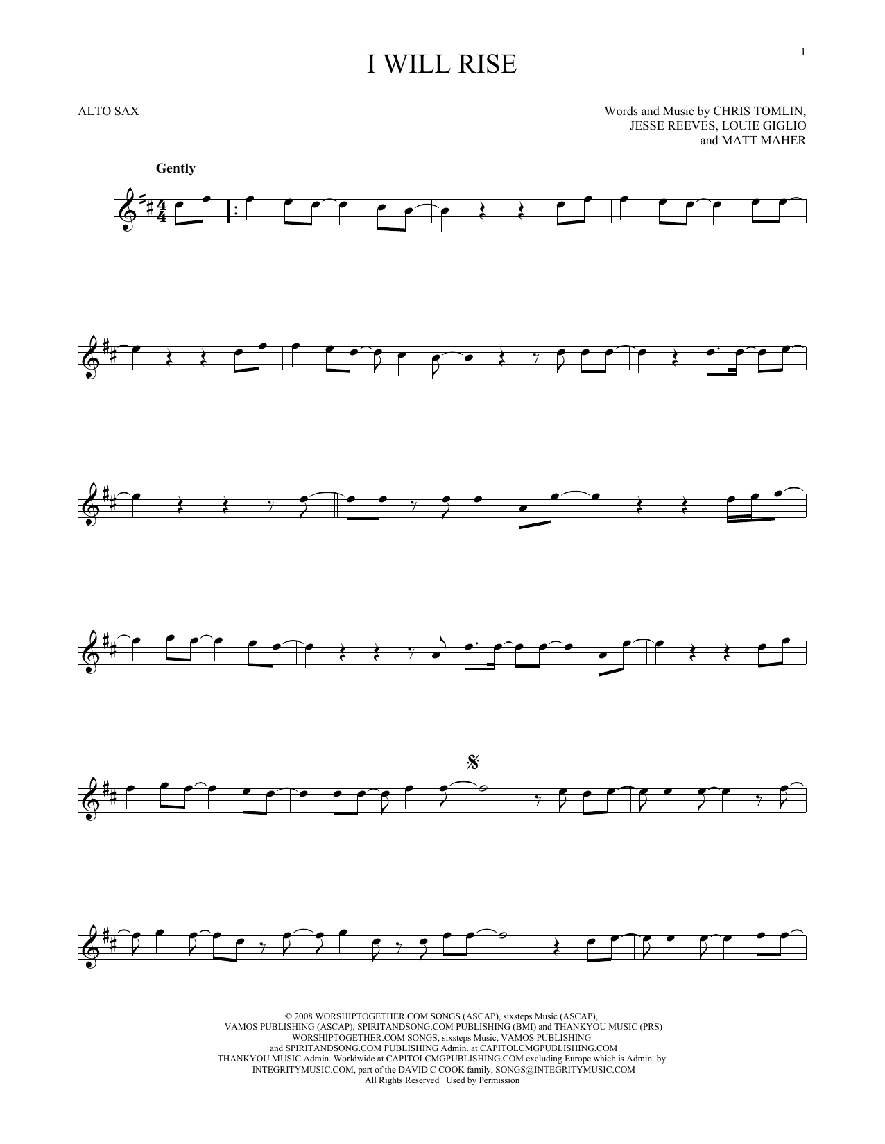 Product gallery: Page 1 of 1 I Will Rise, Chris Tomlin