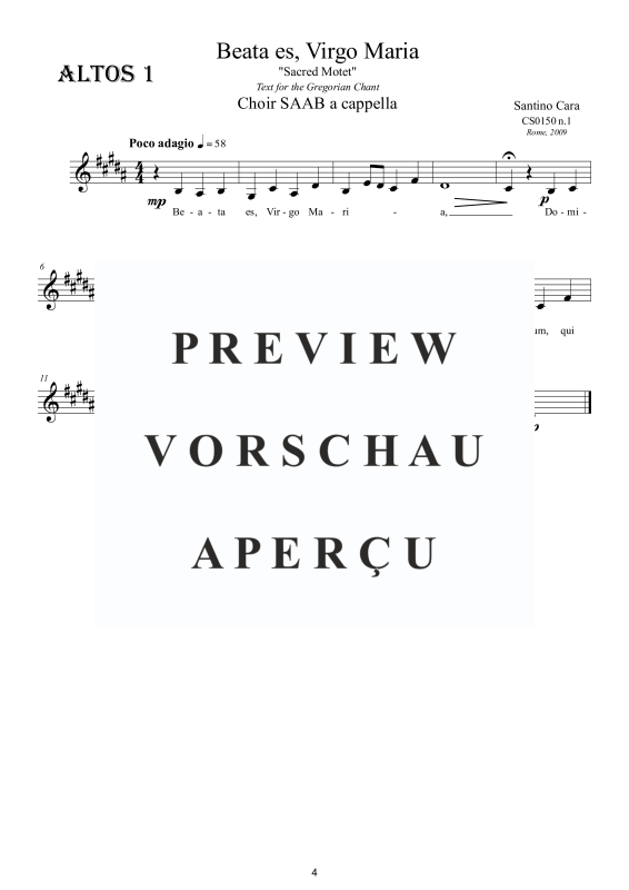 Product gallery: Page 5 of 7 Beata es, Virgo Maria, , Mixed Choir Saab