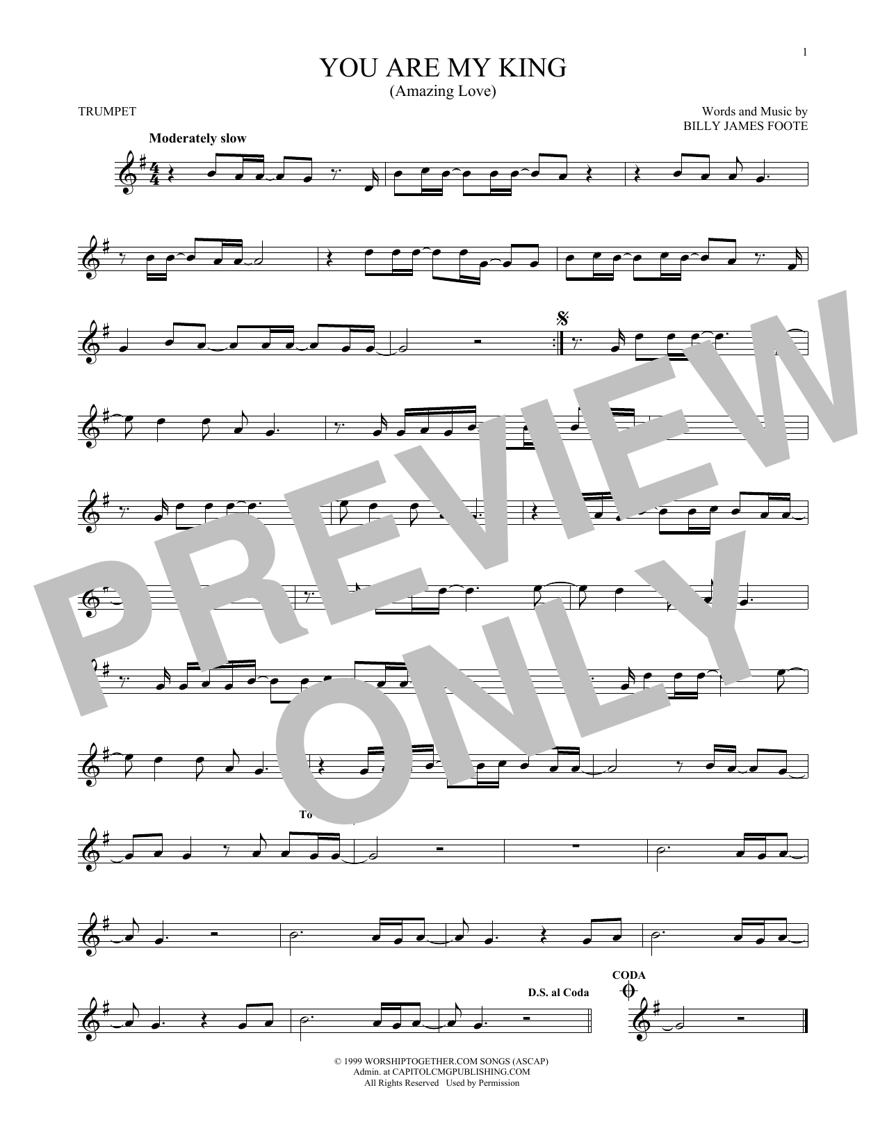 Produktgalerie: Seite 1 von 1 You Are My King (Amazing Love), Newsboys, Trompete