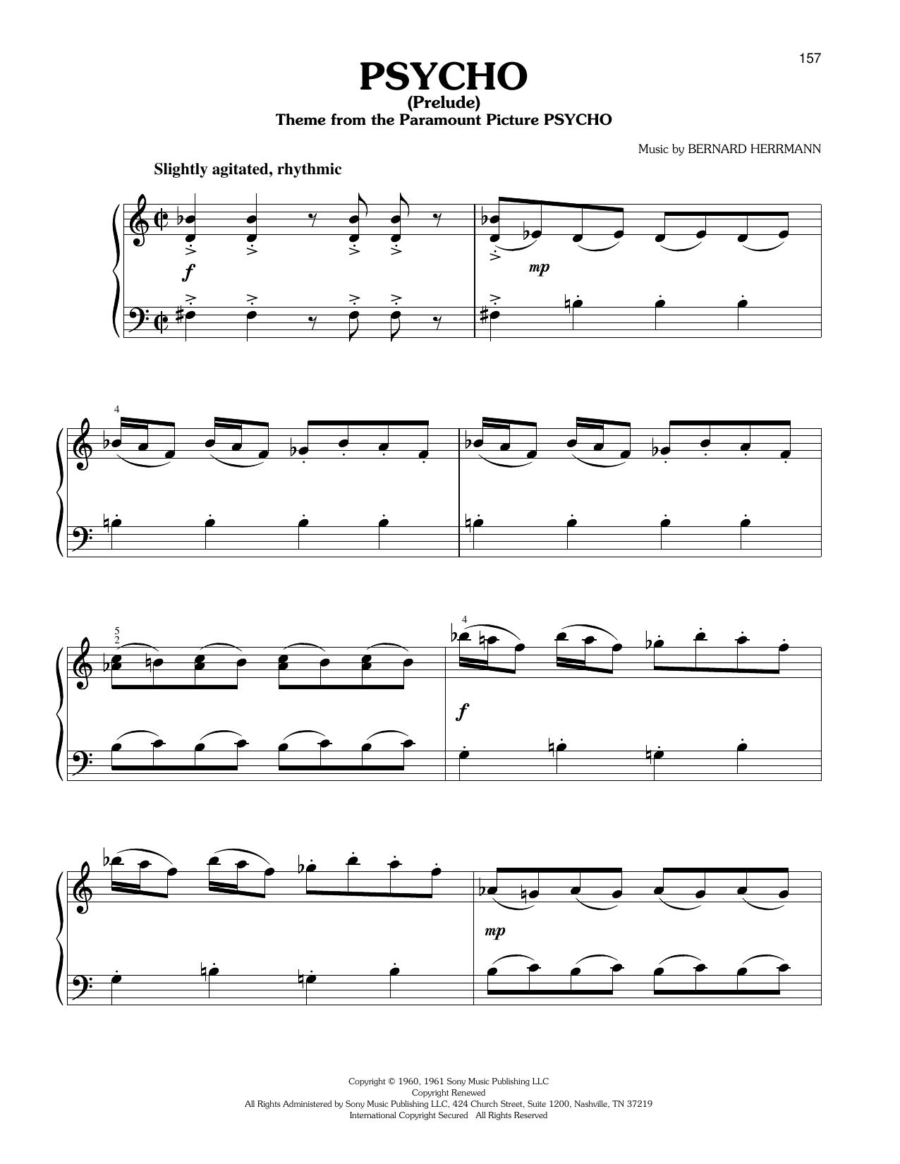 Produktgalerie: Seite 1 von 1 Psycho (Prelude), Bernard Herrmann, Klavier