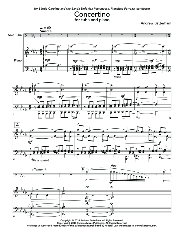 Product gallery: Page 1 of 11 Concertino, , (tuba and piano)