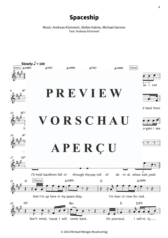 gallery: In My Bones - Leadsheets by Andreas Kümmert, Andreas Kümmert, Gesang & Akkorde - Leadsheet