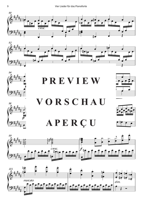 Product gallery: Page 12 of 13 Vier Lieder für das Pianoforte, op. 6 , , Piano Solo