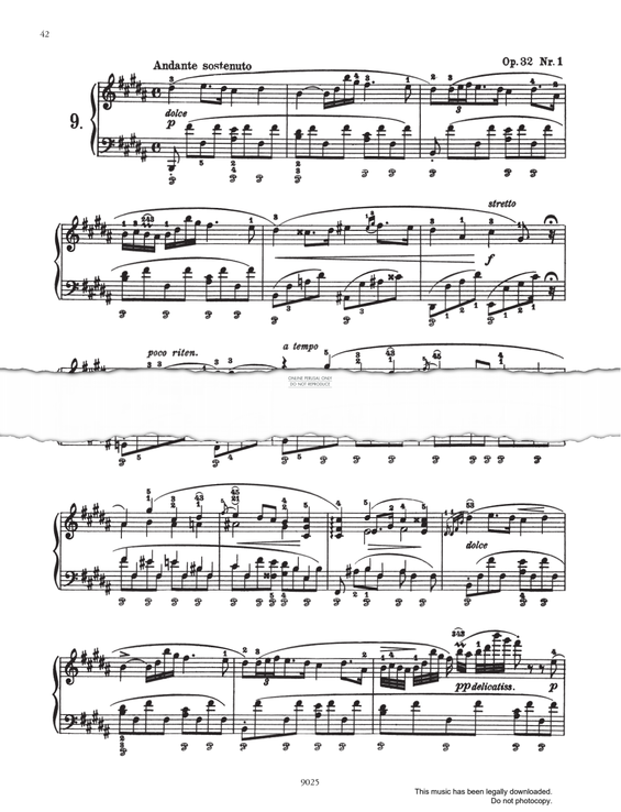 Produktgalerie: Seite 1 von 1 Nocturne in B Major Op.32 No.1, Frederic Chopin, Klavier