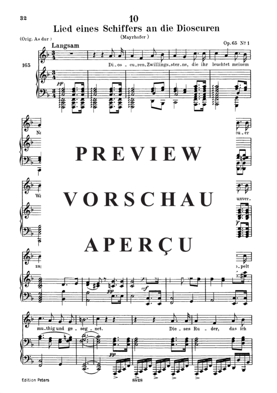 Product gallery: Page 2 of 3 Lied eines Schiffers an die Dioskuren D.360 in F-Dur, , Low Voice and Piano