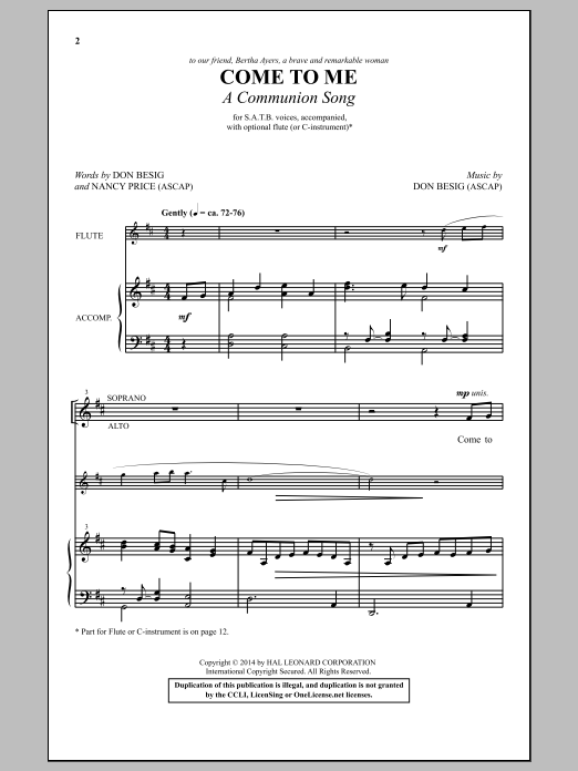 Product picture to: Come To Me (A Communion Song)
