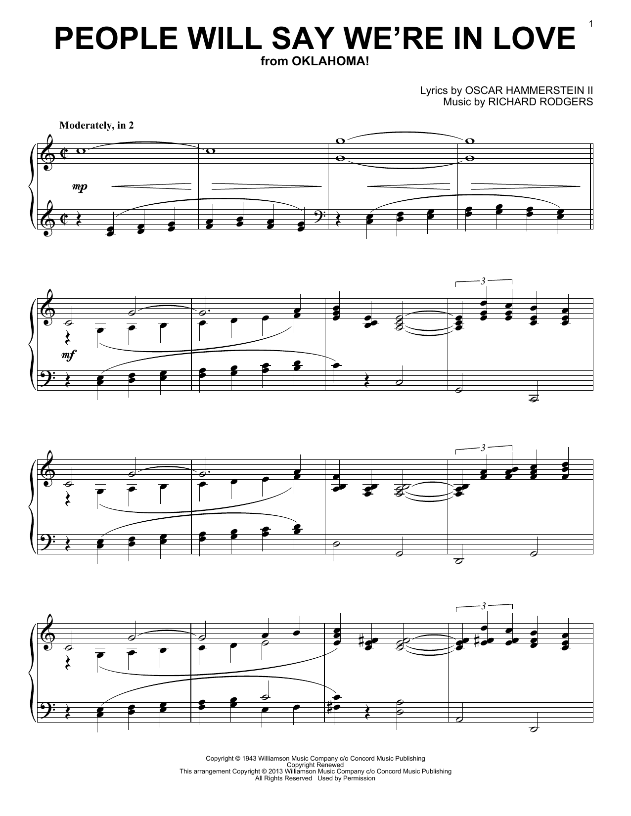 Produktbild zu: People Will Say We're In Love (from Oklahoma!)
