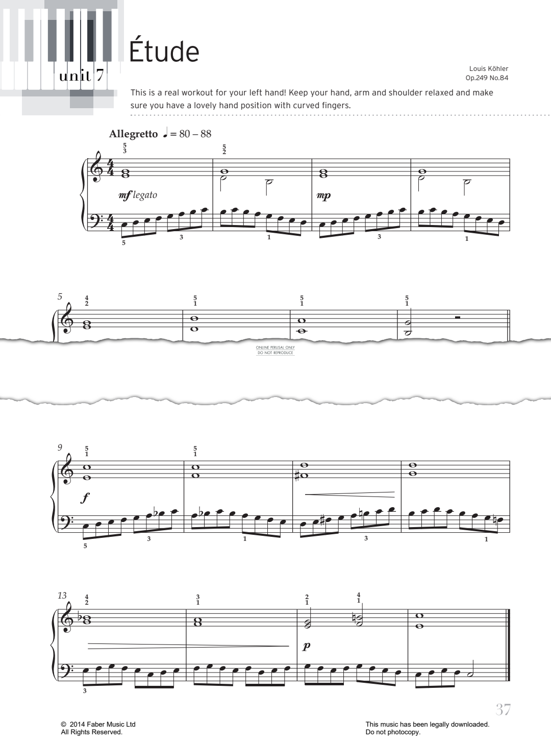 Produktgalerie: Seite 1 von 1 Étude (Op.249, No.84), Louis Köhler, Klavier