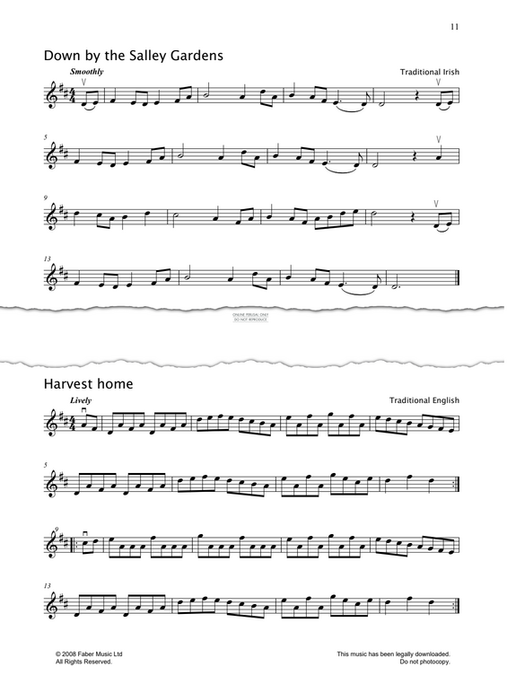 Produktgalerie: Seite 1 von 1 Down by the salley gardens, Irish Traditional, Violine