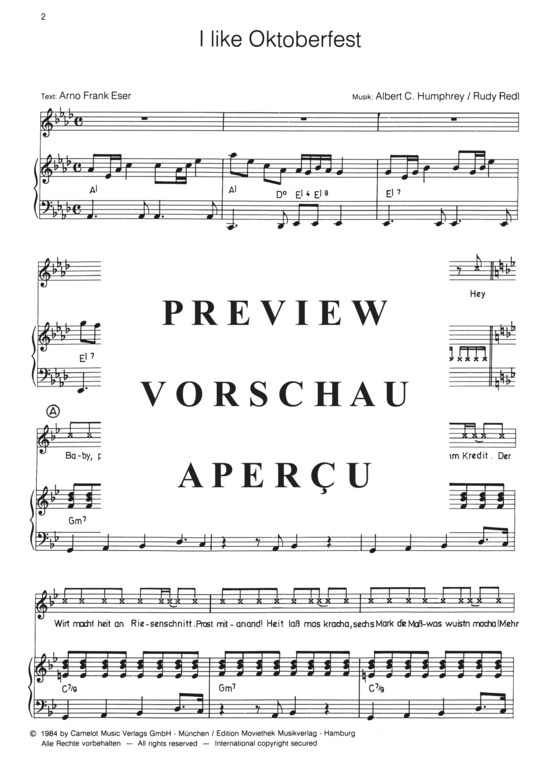 Produktgalerie: Seite 3 von 5 I Like Oktoberfest , , Klavier und Gesang