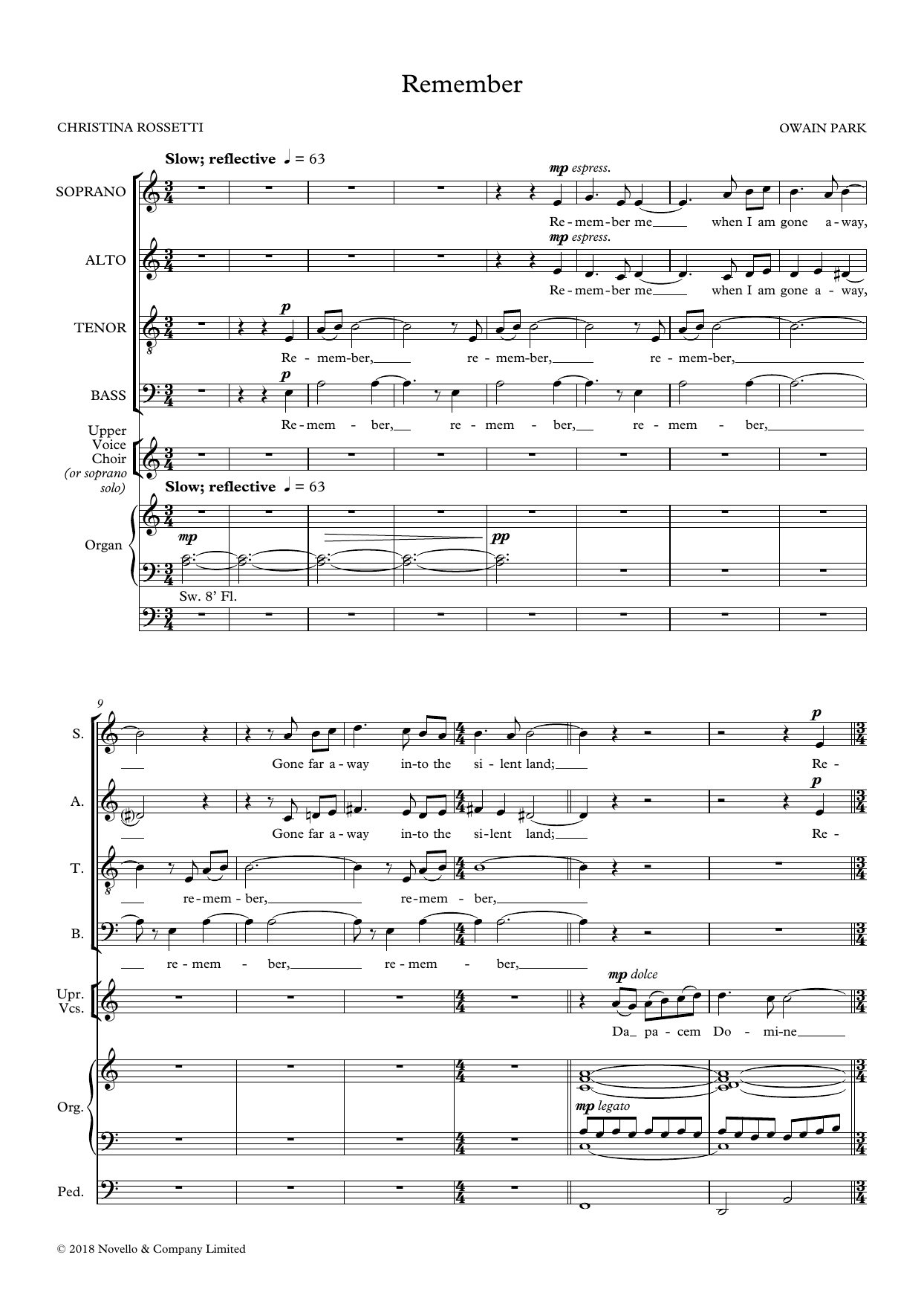 Produktbild zu:  Remember - Owain Park