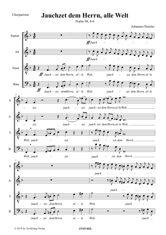 gallery: Jauchzet dem Herrn, alle Welt , , (Gemischter Chor 4-5 stimmig)