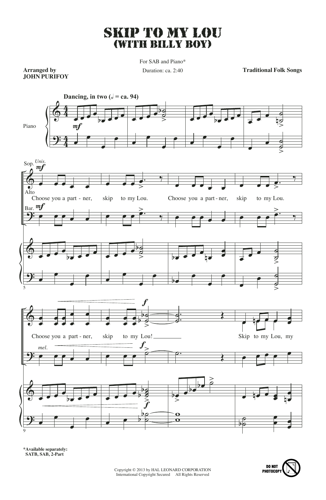 Produktbild zu: Skip To My Lou (with Billy Boy)