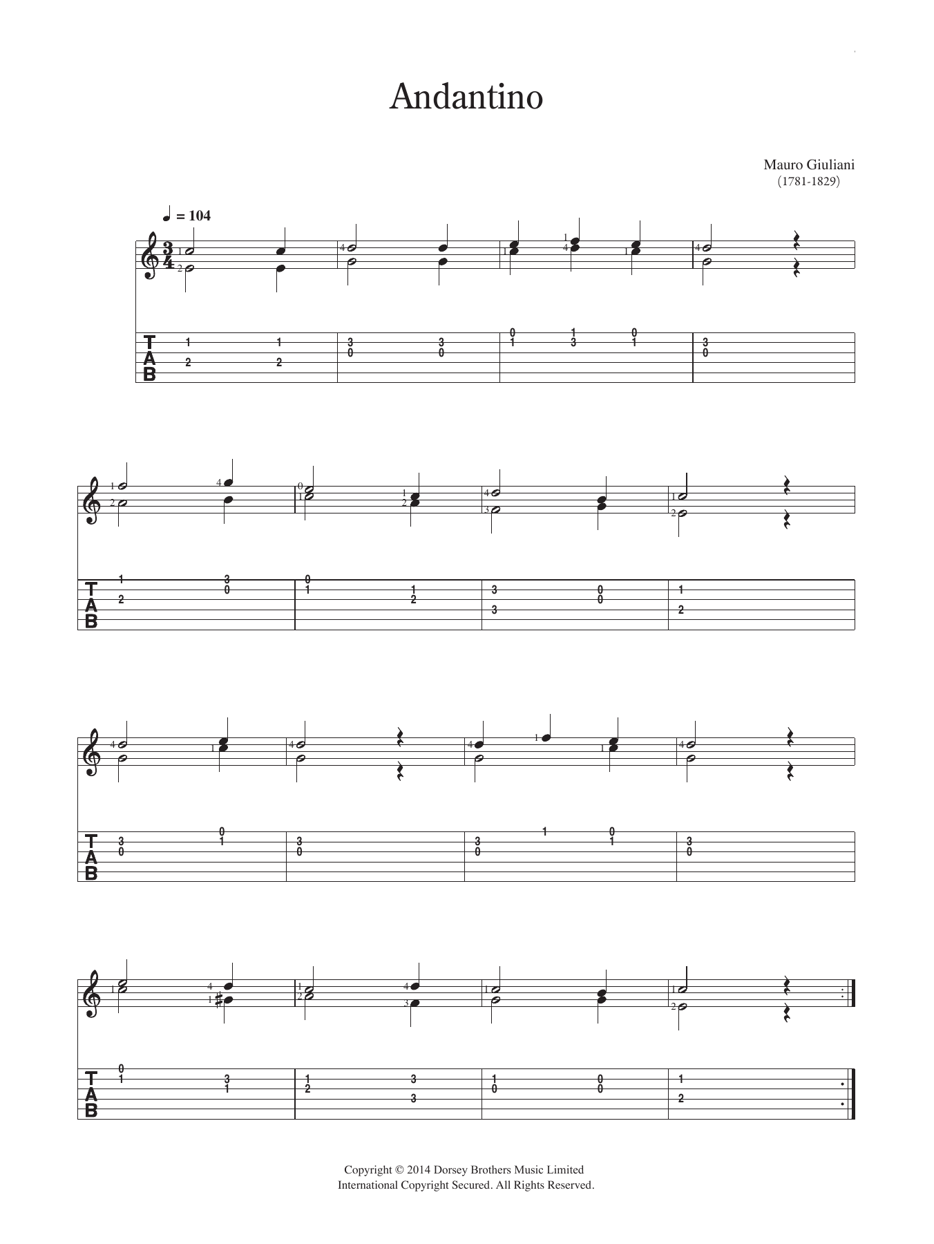Produktbild zu: Andantino