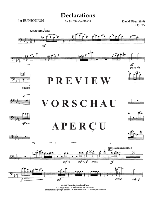 Produktgalerie: Seite 16 von 21 Declarations , , (Tuba Ensemble EEETTT)
