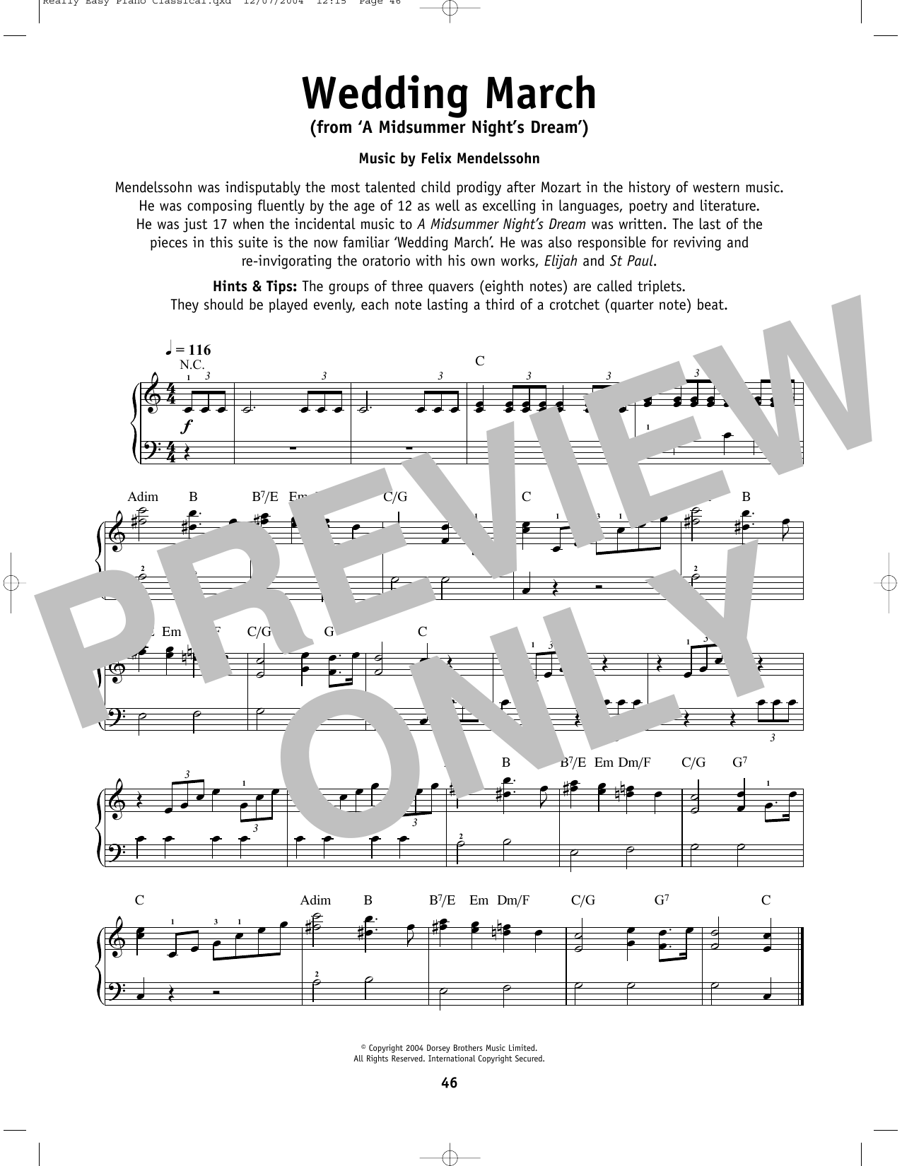 Produktbild zu:  Wedding March - Felix Mendelssohn