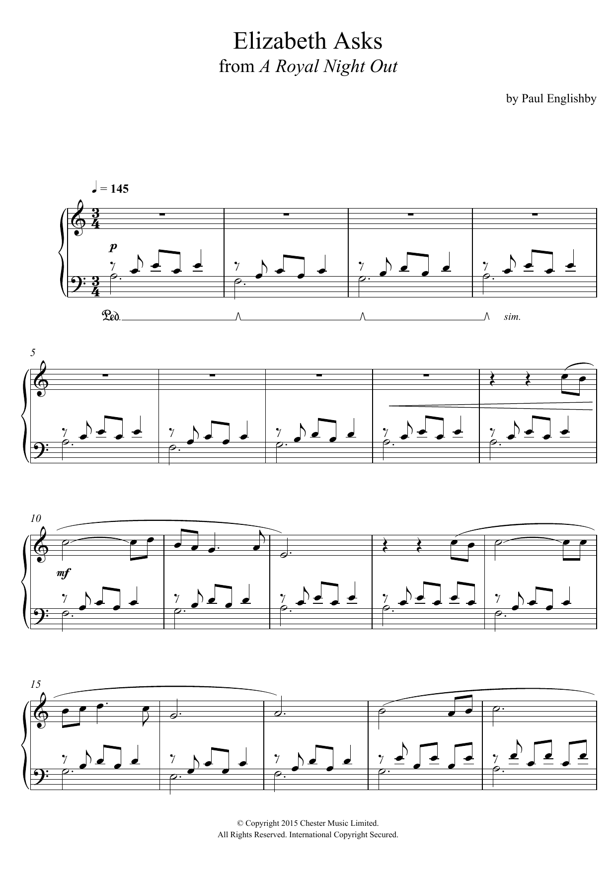 Produktbild zu: Elizabeth Asks (From 'A Royal Night Out')