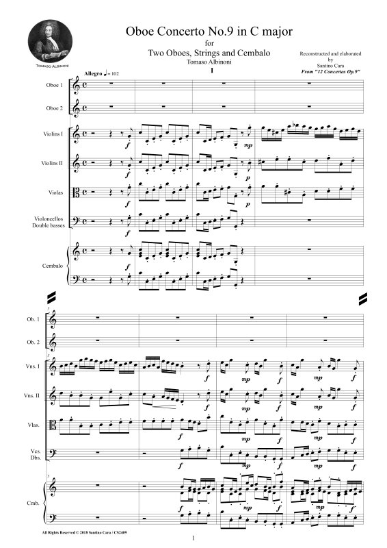 Produktbild zu: Concerto No.9 in C-Dur Op.9Tomaso Albinoni