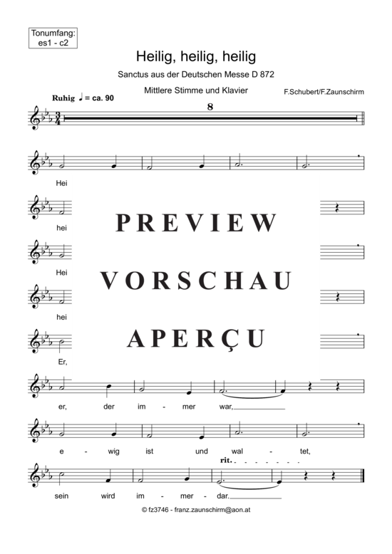 Zum Sanctus (Heilig, heilig) 
