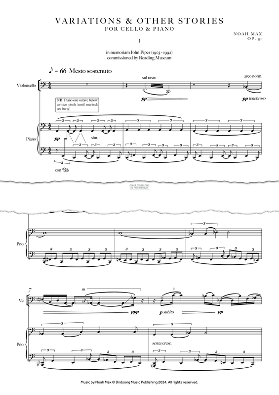 Produktgalerie: Seite 1 von 1 Variations and Other Stories, Noah Max, Klavier, Violoncello