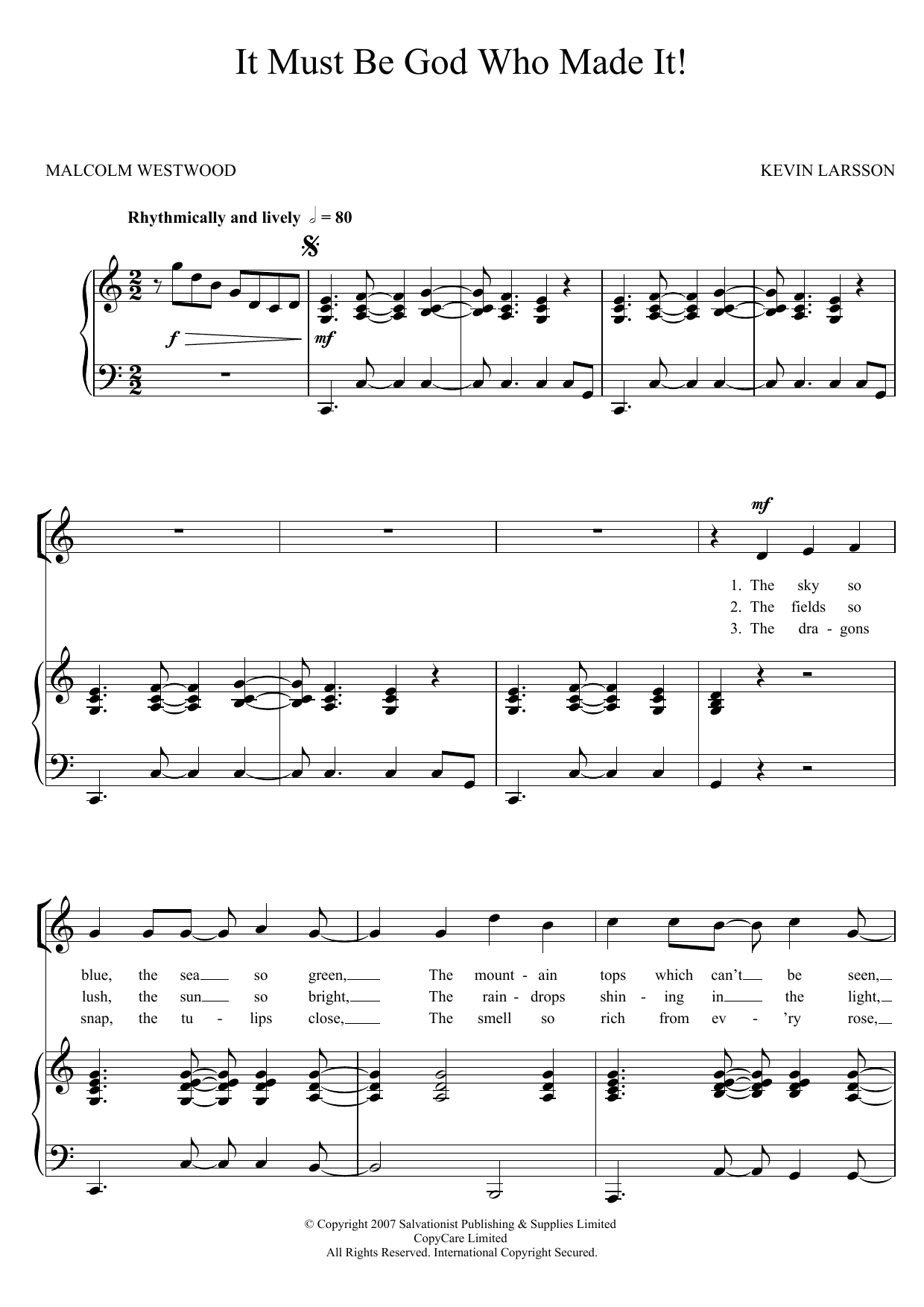 Produktgalerie: Seite 1 von 1 It Must Be God Who Made It, The Salvation Army, Chor