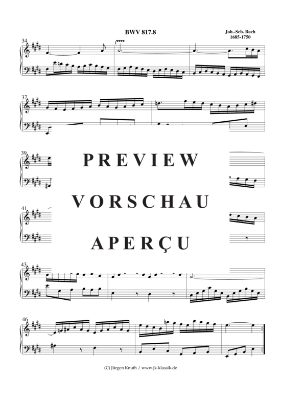 gallery: Französische Suite Nr.6 BWV 817.8 , , (Orgel Solo)