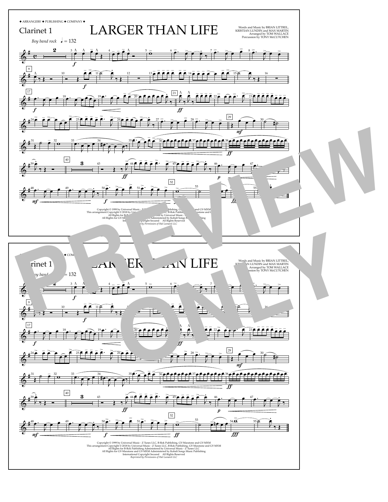 Product picture to: Larger Than Life - Clarinet 1