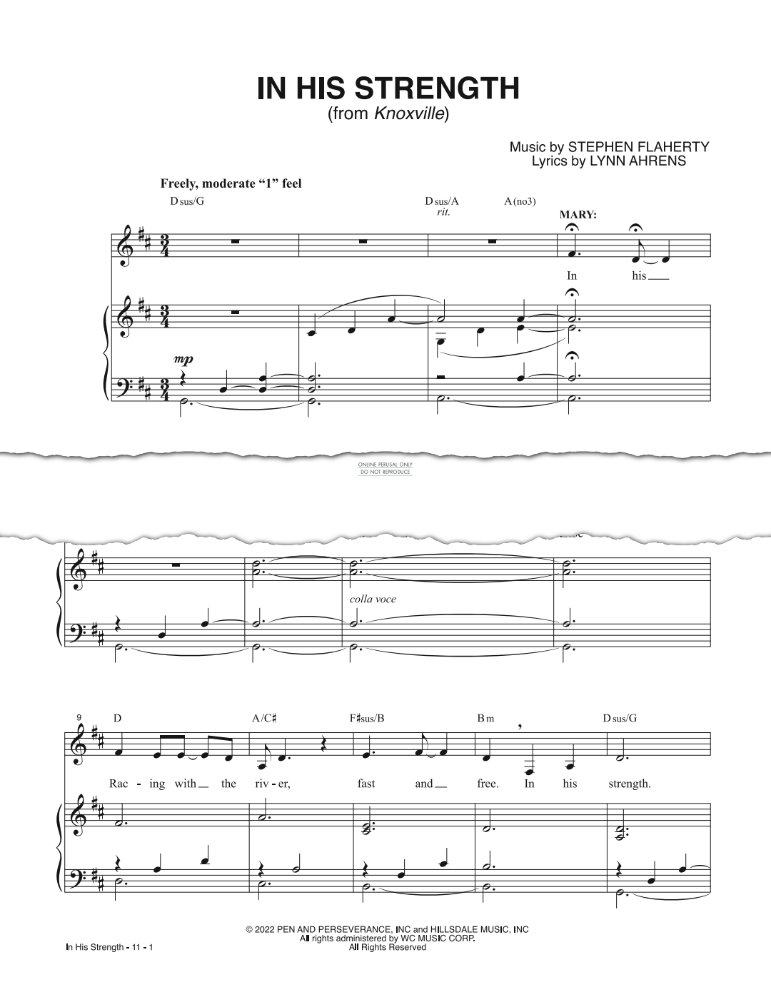 Produktgalerie: Seite 1 von 1 In His Strength (from 'Knoxville'), Stephen Flaherty, Gesang, Gitarre, Klavier