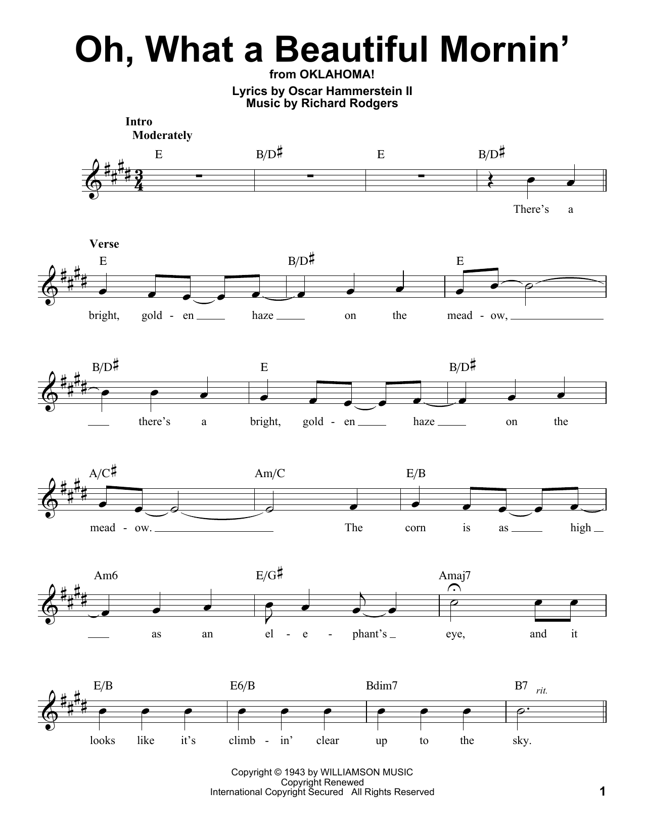 Produktbild zu: Oh, What A Beautiful Mornin' (from Oklahoma!)