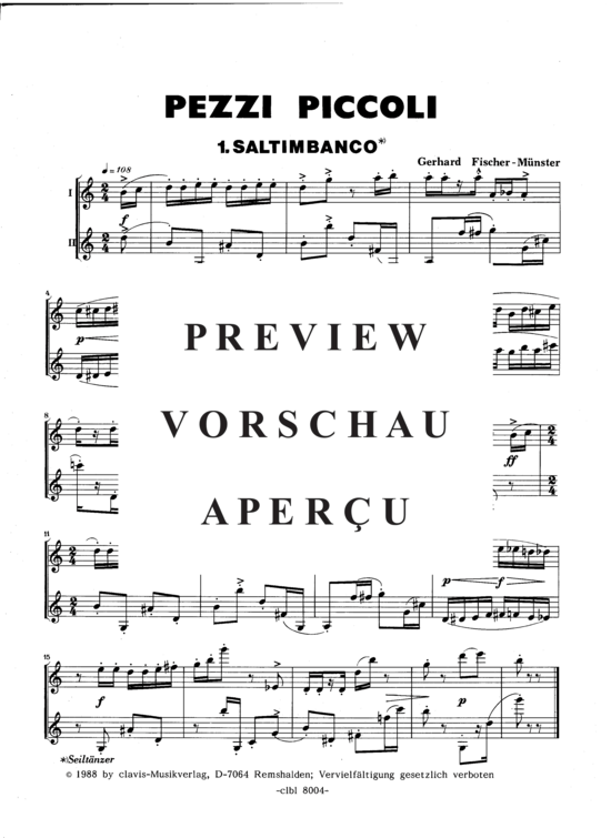 Product gallery: Page 3 of 7 Pezzi Piccoli , , (Clarinet duo)